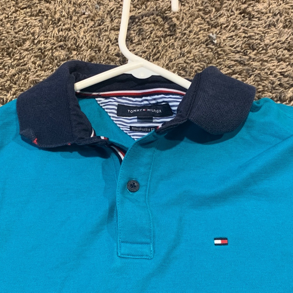 Mens Tommy Hilfiger Short Sleeve Wicking Performance Pique Polo Shirt Size M